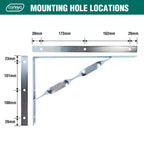 Carinya 400 x 250mm Zinc Plated Heavy Duty Twisted Stay Bracket - Image 5 of 11