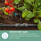GARDENA 1–8L/h Pressure Compensating Micro Irrigation Adjustable Inline Drip Head - 5 Pack - Image 5 of 9