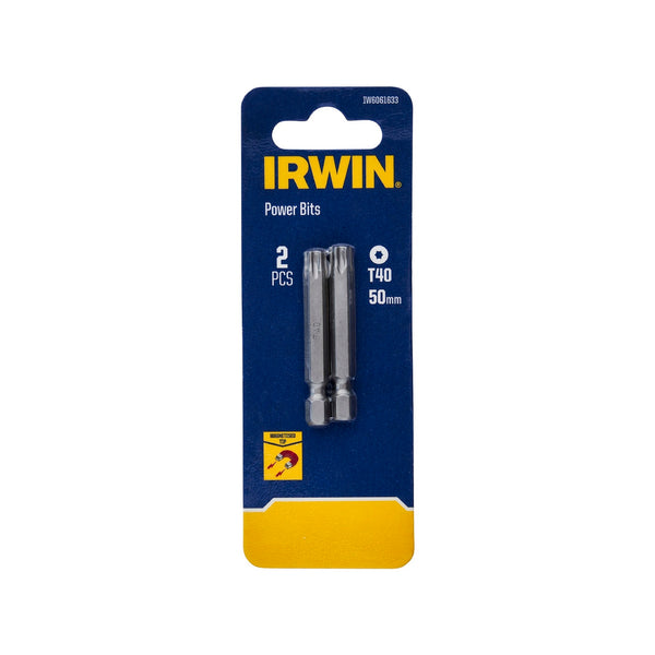 IRWIN 50mm TX40 Power Bits - 2 Pack