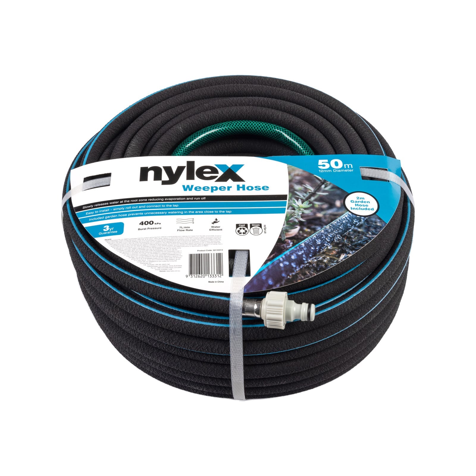 Nylex 12mm x 50m Weeper Hose With 2m Garden Hose - Image 3 of 3