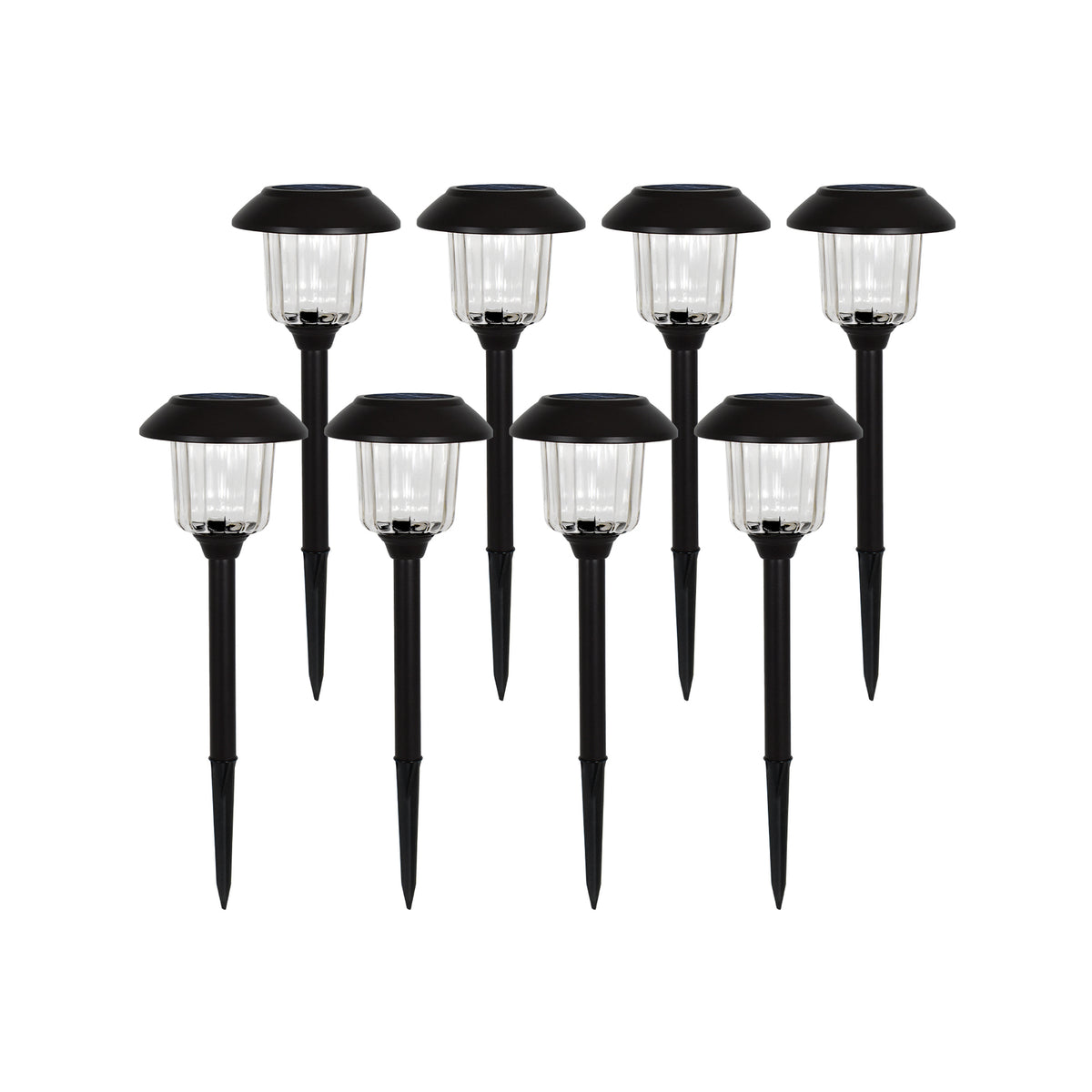 Luxzone 39cm 50lm Solar LED Pathway Light - 8 Pack - Image 1 of 11