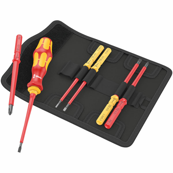 Wera 7 Piece VDE Kraftform Kompakt Universal Screwdriver Set