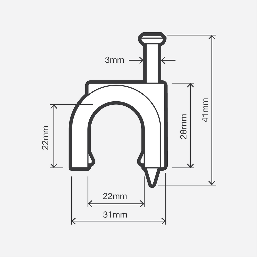 Holman 19mm Saddle Clip With Nail - 10 Pack - Image 2 of 2