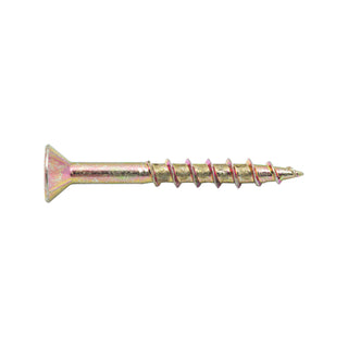 Zenith 10G x 40mm Countersunk Rib Head Chipboard Screws - 500 Pack