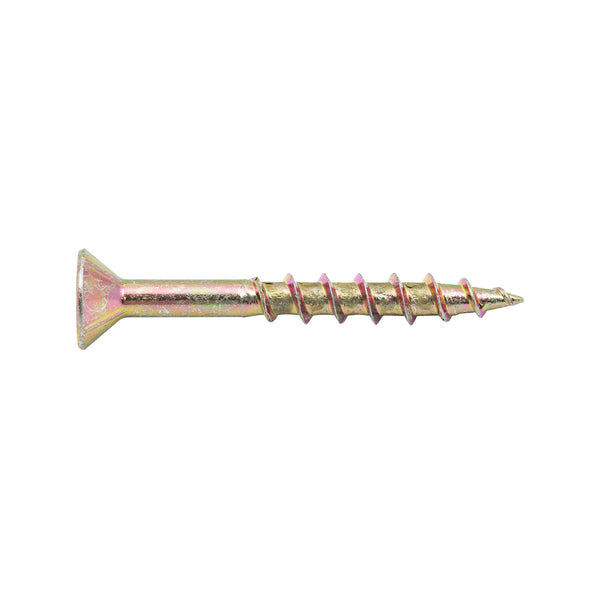 Zenith 10G x 40mm Countersunk Rib Head Chipboard Screws - 500 Pack