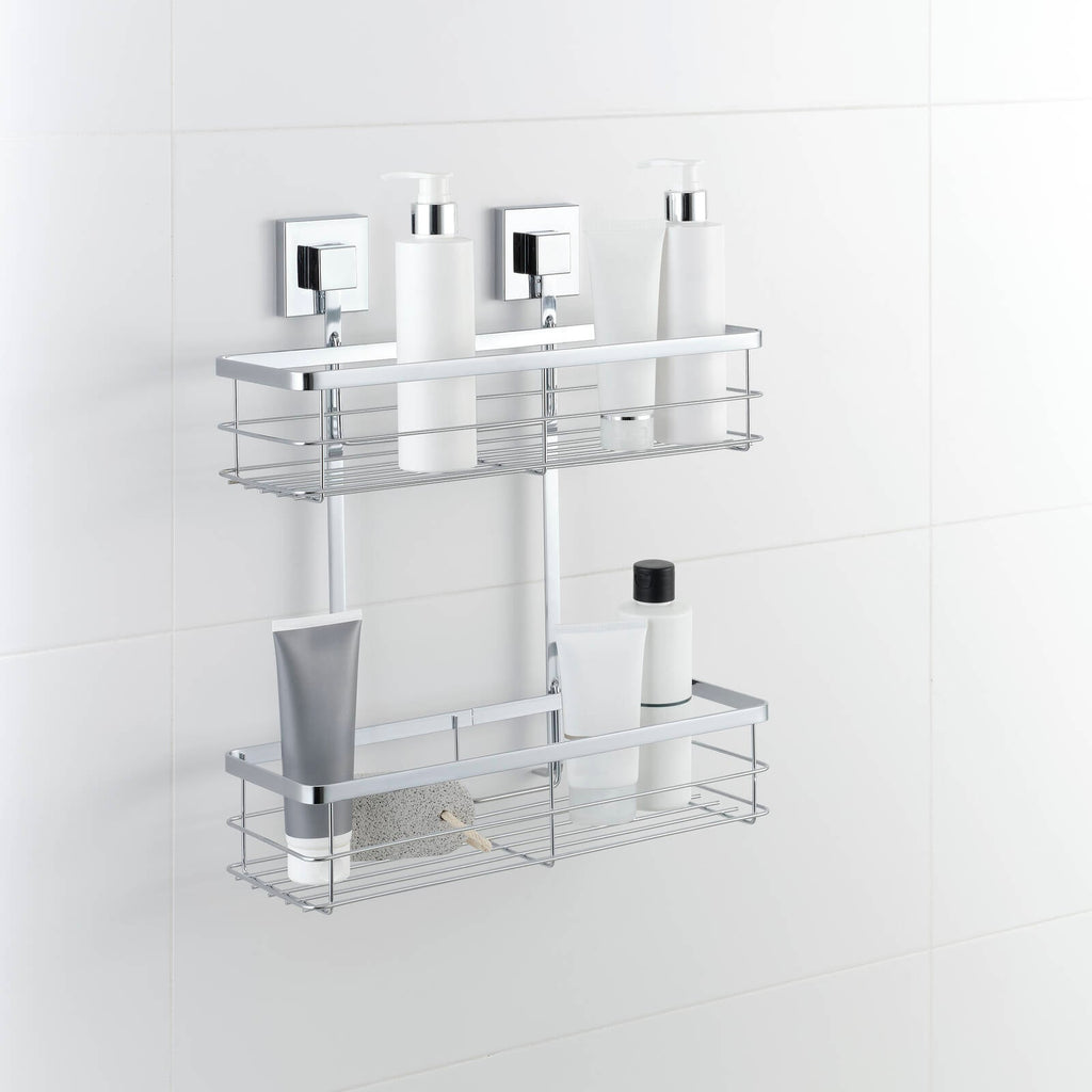Fusion-Loc 26kg Stainless Steel Suction Double Shower Caddy - Image 2 of 5