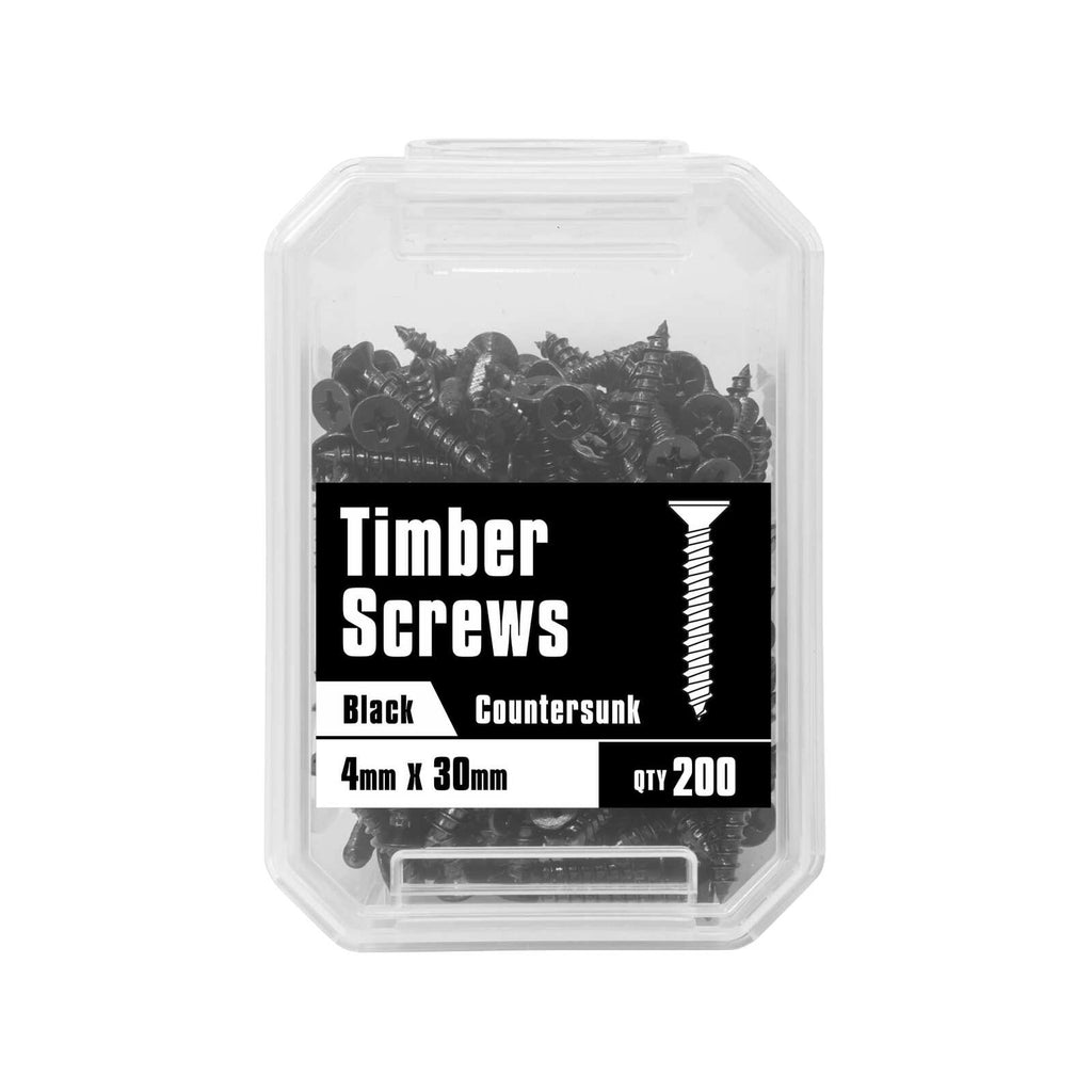 Pinnacle 4.0 x 30mm Black Countersunk Head Timber Screw - 20 Pack - Image 2 of 3