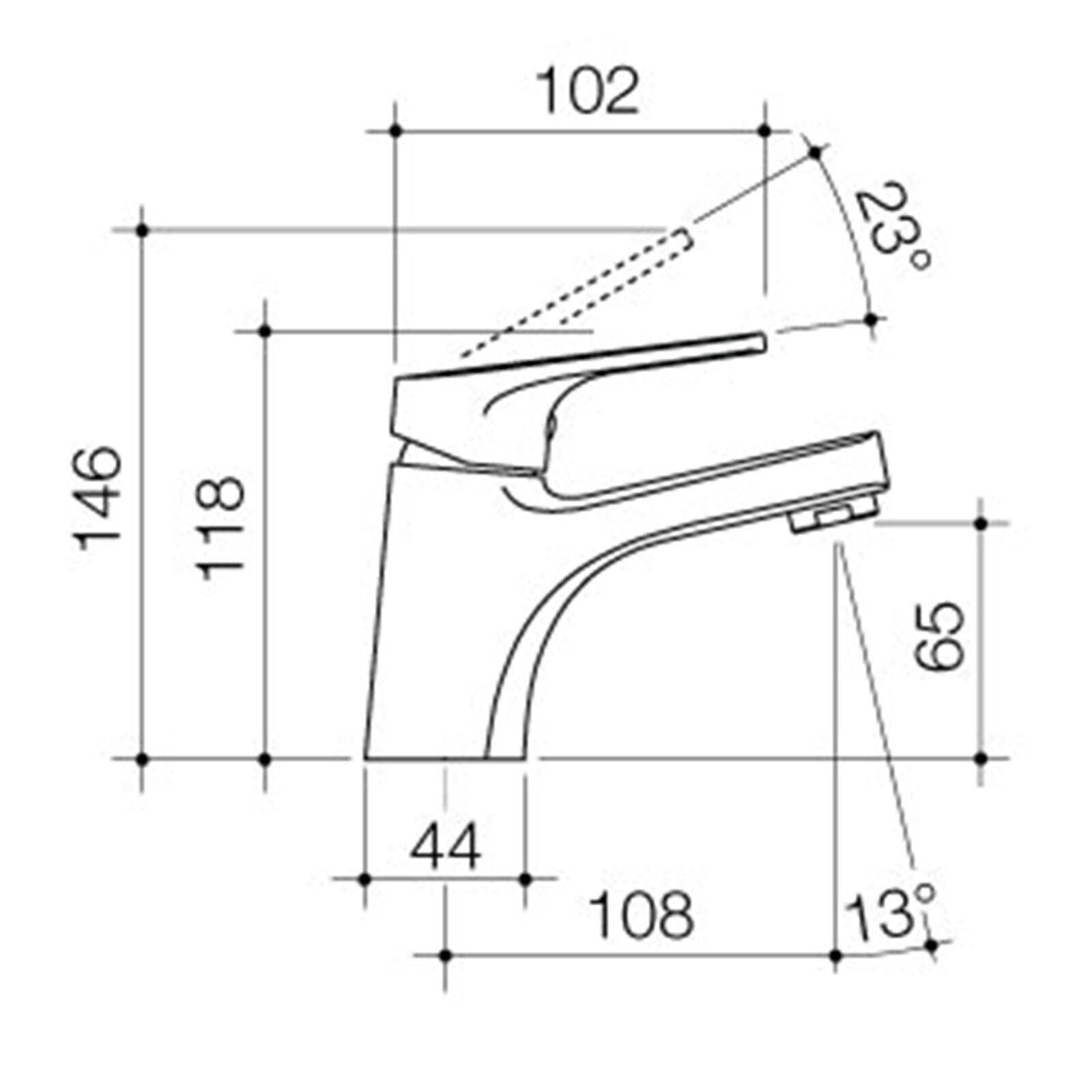 Dorf  Chrome Lead Free Kip Basin Mixer - Image 2 of 3