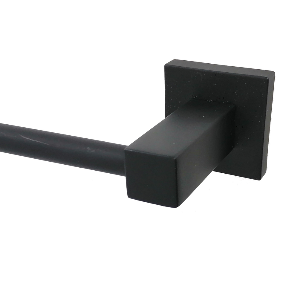 Barelli Piazza 900mm Matte Black Double Towel Rail - 900mm - Image 3 of 3