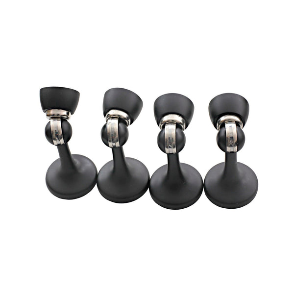 Ikonic 4 Piece Matte Black Magnetic Door Stop Set
