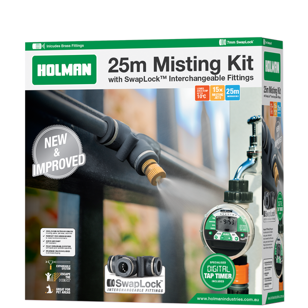Holman 25m Misting Kit With SwapLock Fittings And Tap Timer