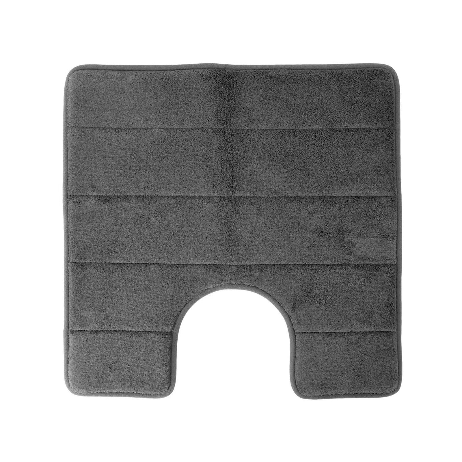 Barelli Bath Mat Contour 50cm x 50cm Non-Slip Memory Foam Grey - Image 1 of 4