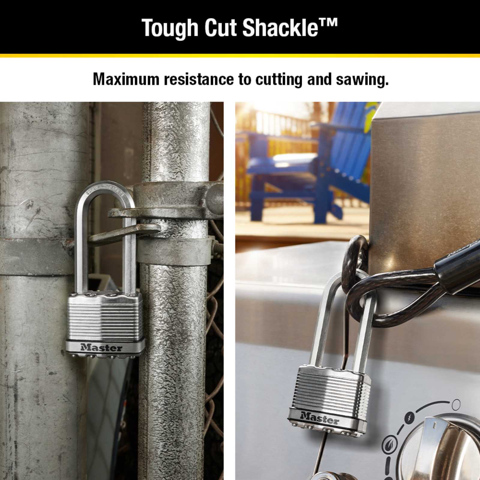 Master Lock 51mm Magnum With 64mm Extra Long Shackle Padlock - Image 4 of 14