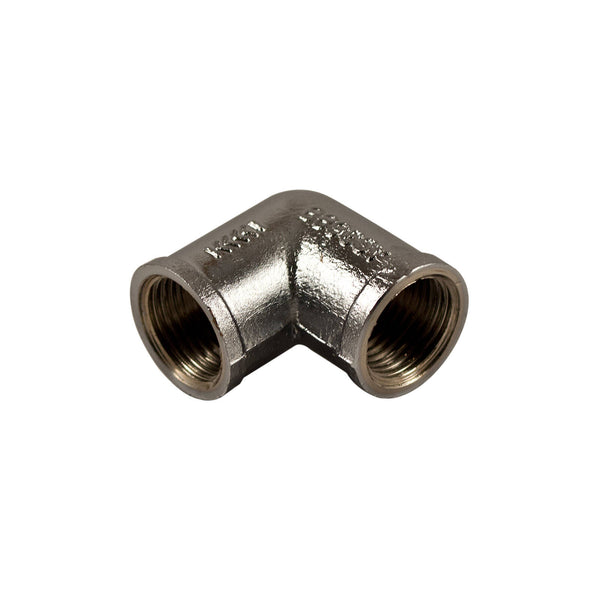 Brasshards 15mm Chrome Plated Female / Female Brass Elbow LF