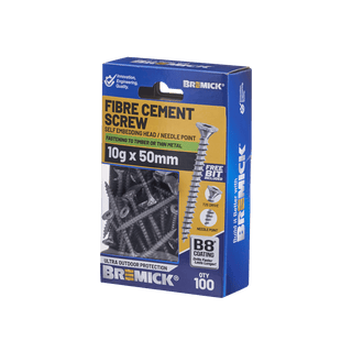 Bremick Fibre Cement Screw 10g x 50mm T25 B8 PK100