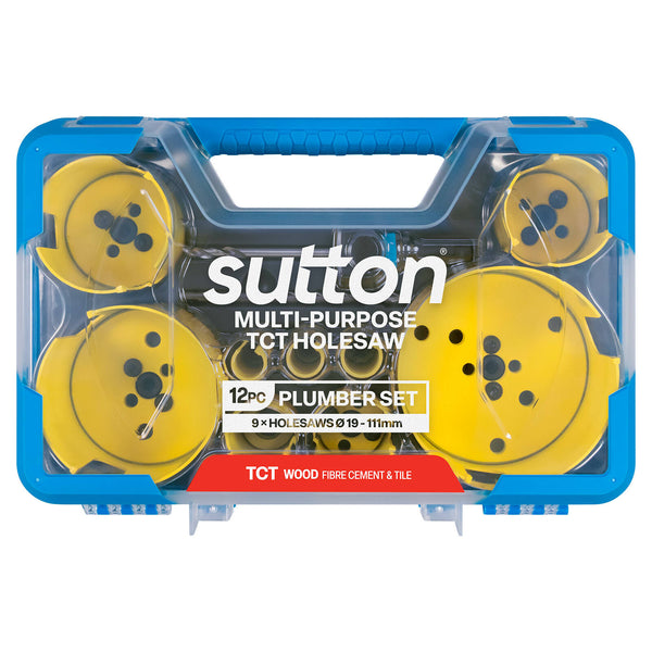 Sutton Tools 19-111mm 12 Piece Multi-Purpose Plumber Holesaw Set