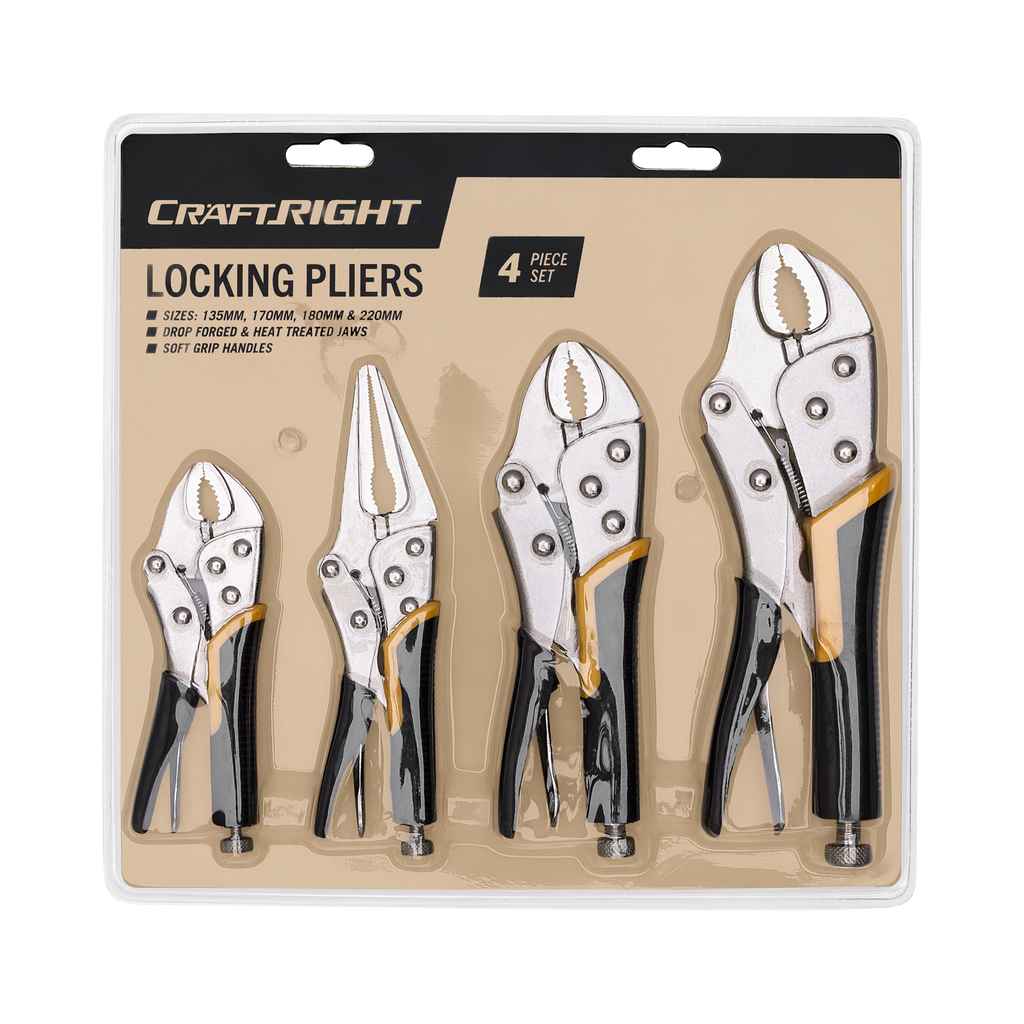 Craftright 4 Piece Locking Pliers - Image 3 of 4