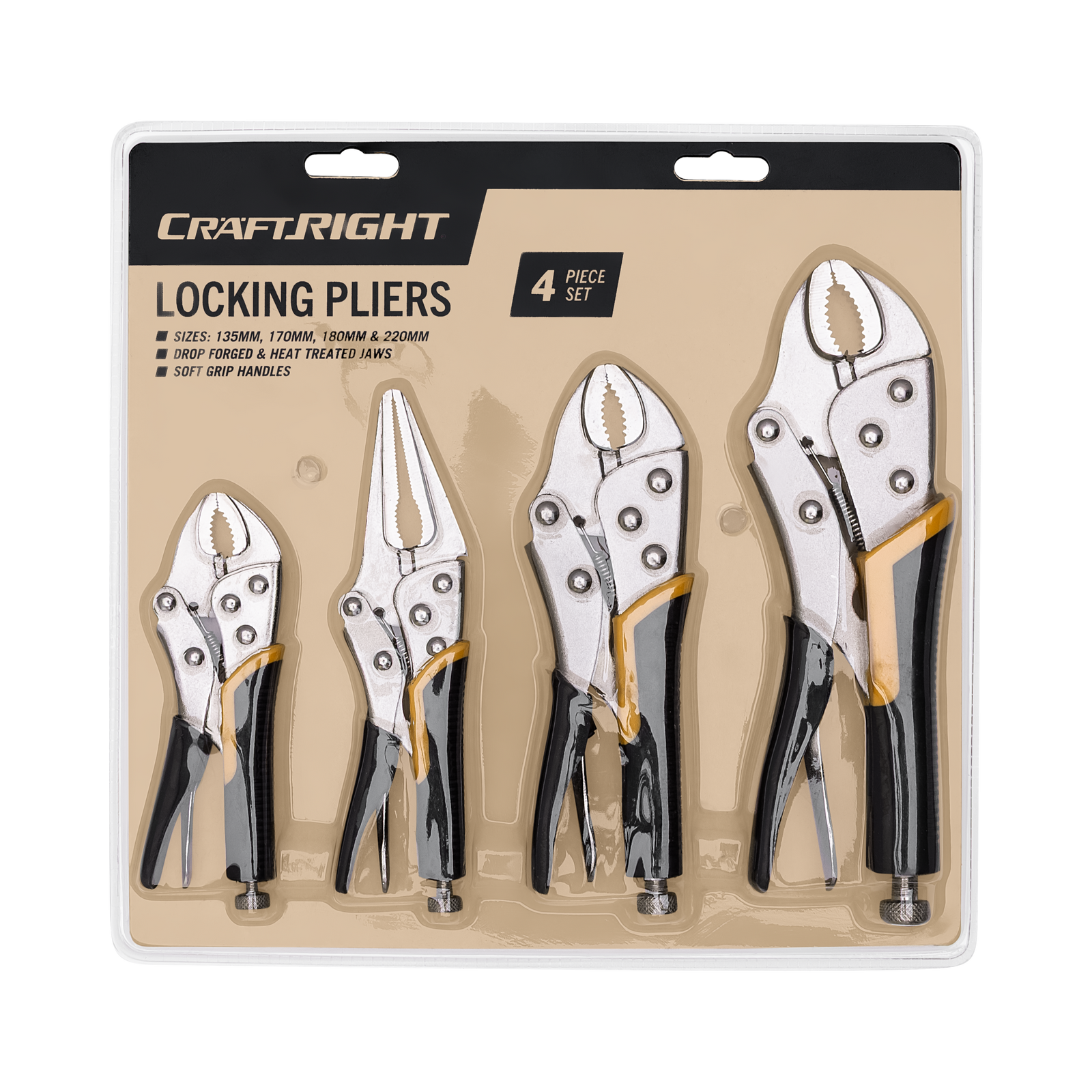 Craftright 4 Piece Locking Pliers - Image 3 of 4