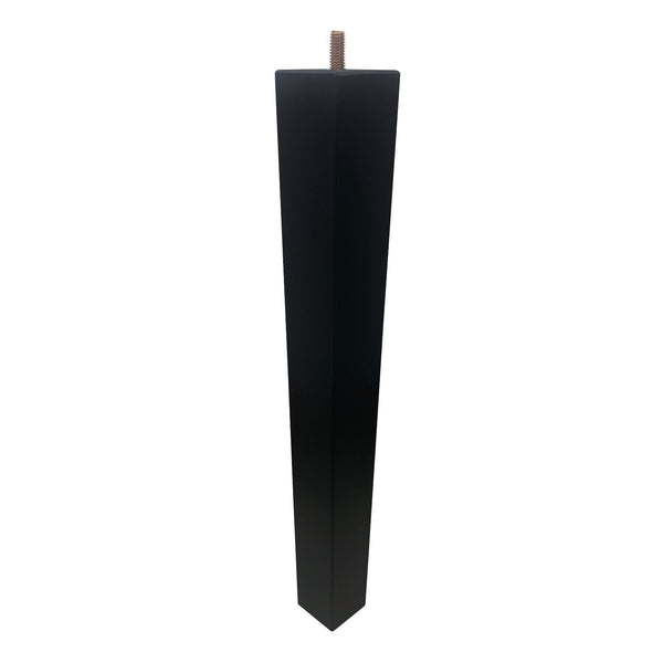Adoored 53 - 40 x 400mm Black Square Tapered Pine Furniture Leg