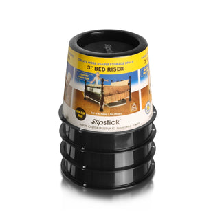 Slipstick 76mm Black Furniture Riser - 4 Pack