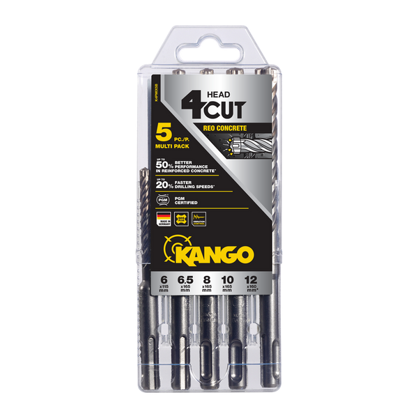 Kango K4 SDS Plus Drill Bit Set - 5 Piece Set