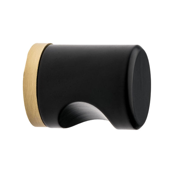 Lane 25mm Black and Brass Cabinet Finger Post - Matte Black