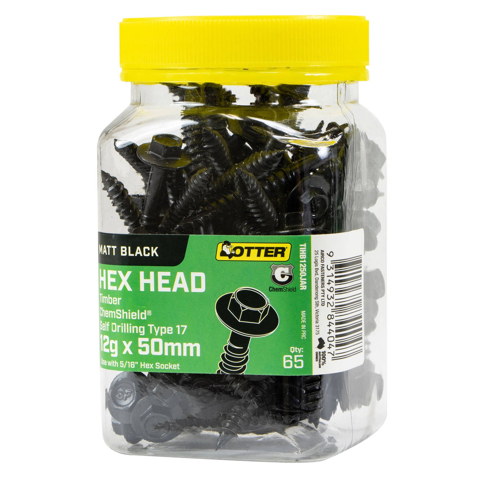 Otter 12g x 50mm Timber Hex Head ChemShield Screws - 65 Pack - Image 6 of 8