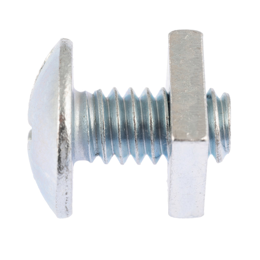 Zenith 1/4" x 12mm Zinc Plated Mushroom Head Bolts And Nuts - 50 Pack - Image 2 of 2