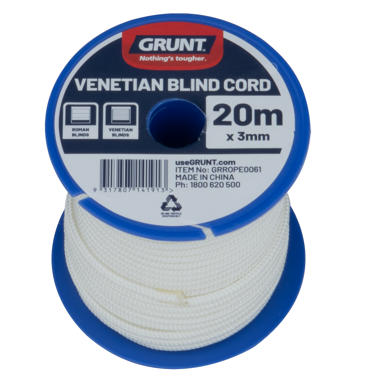 GRUNT 3mm x 20m White Venetian Blind Cord - Image 1 of 8
