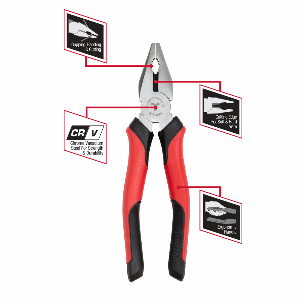 Trojan 200mm Combination Plier - Image 3 of 3