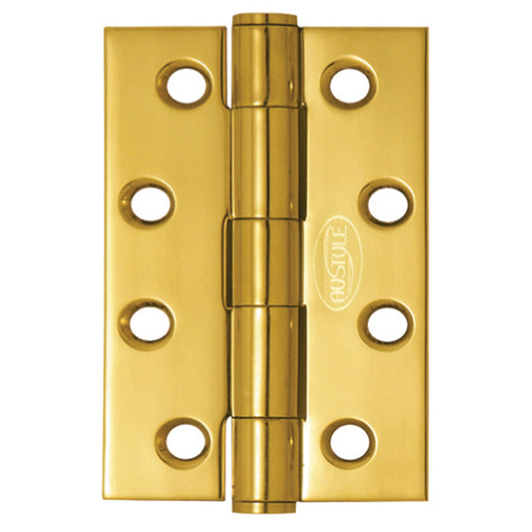 Austyle 100 x 75 x 2.5mm Polished Brass Fixed Pin Hinge