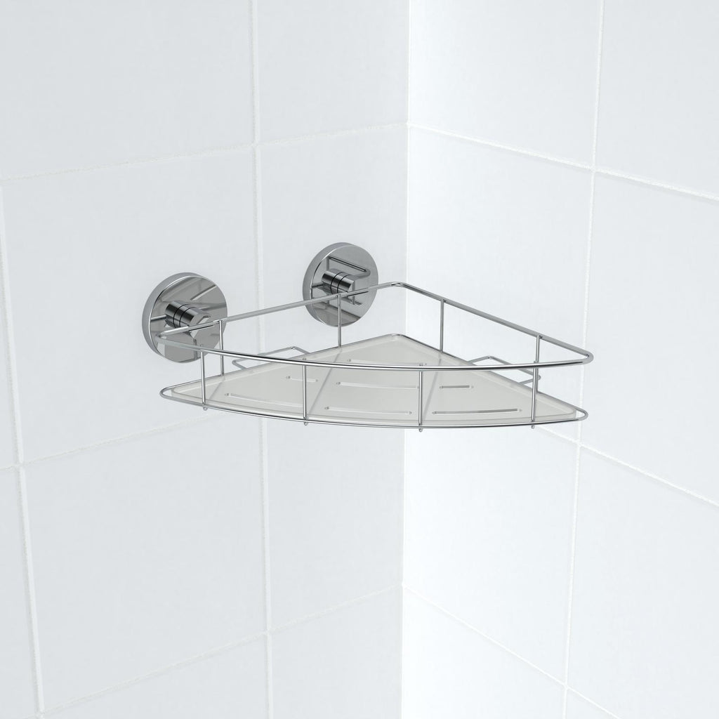 Fusion-Loc 16kg Stainless Steel Estate Corner Shower Caddy - Image 2 of 4