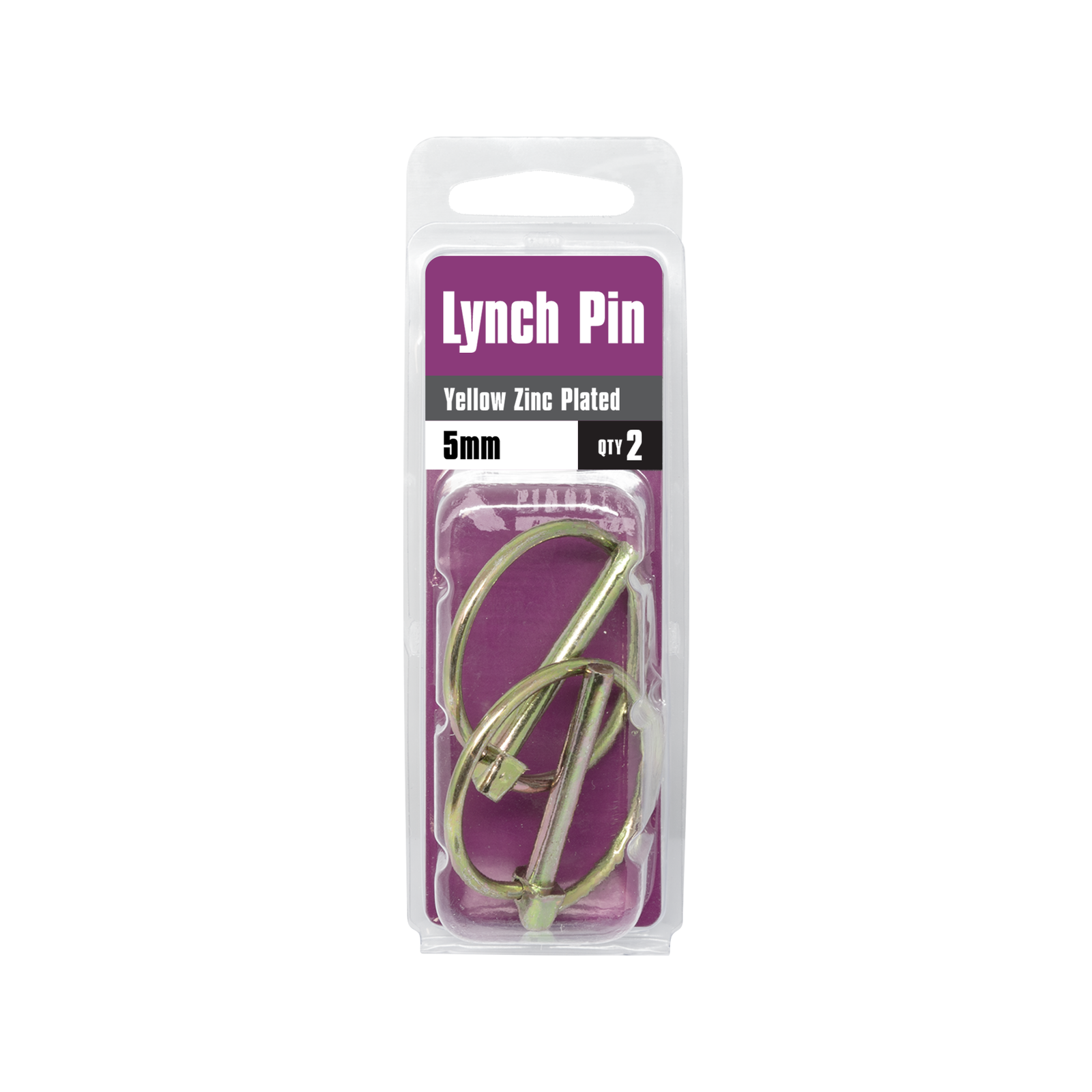 Pinnacle 5mm Yellow Zinc Plated Lynch Pin - 2 Pack - Image 2 of 2