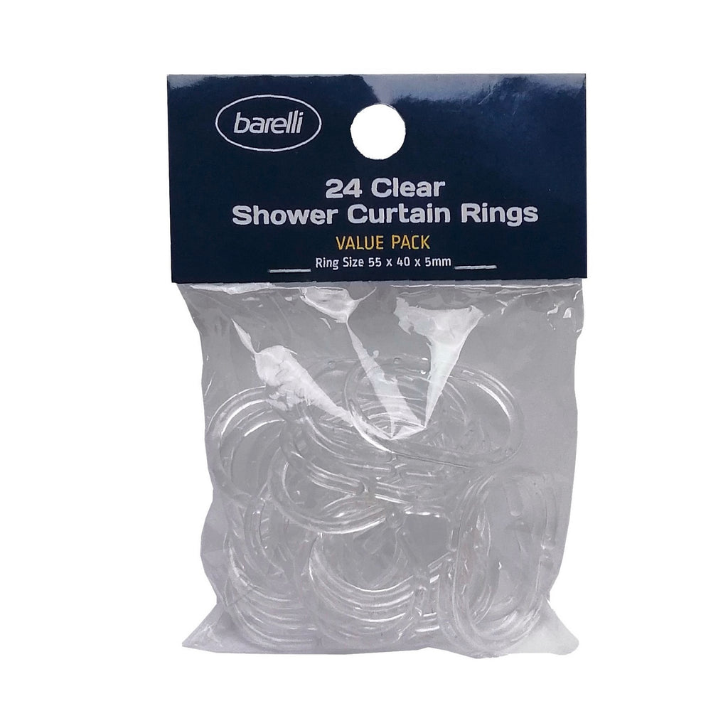 Barelli Clear Shower Curtain Rings - 24 Pack - Image 4 of 4