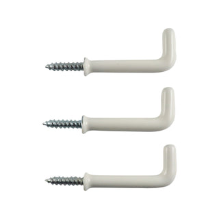 Everhang 38mm White PVC Square Hook - 3 Pack
