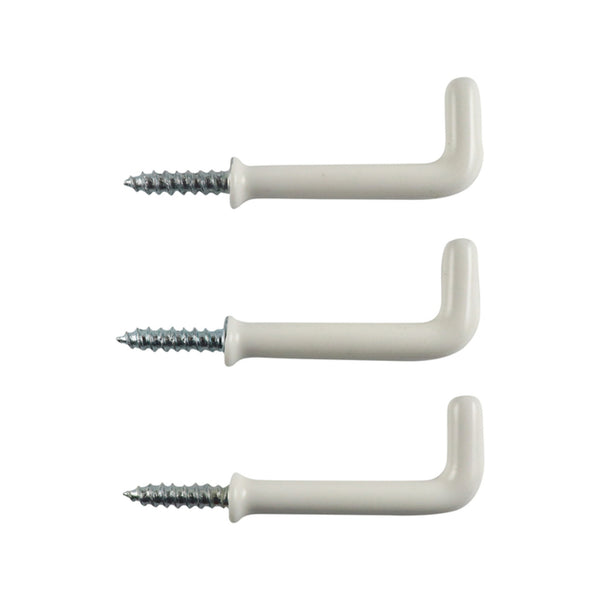 Everhang 38mm White PVC Square Hook - 3 Pack