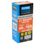 Titan 40 x 1.25mm Electro Galvanised Straight Collated Nail C1 Brads - Pack 5000 - Image 5 of 5