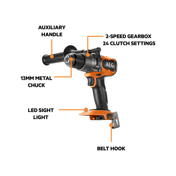 AEG 18V Brushless Hammer Drill Kit