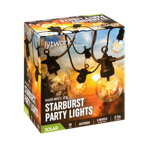 Lytworx Solar Starbust 10 Warm White Party Lights