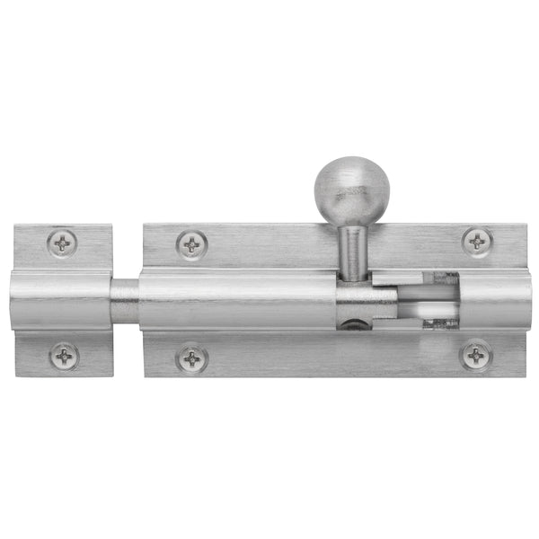 Delf Trade 75 x 32 x 9.5mm Satin Chrome Barrel Bolt With 25mm Throw