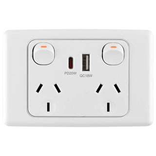 DETA 6000 Double Power Point With USB A+C PD20W Fast Charging