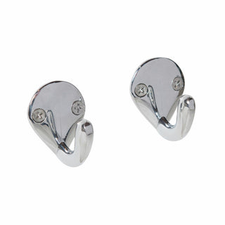 Syneco 40mm Chrome Plated Robe Hook - 2 Pack