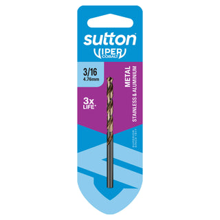 Sutton Tools 3/16" Viper Cobalt Jobber Drill Bit