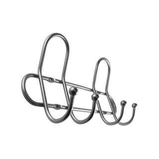 Adoored 4 Hook Satin Chrome Wire Deco Hook Rack