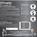 Vileda DIYmates Nitrile Disposable Gloves 36pk - Medium/Large - Image 2 of 4