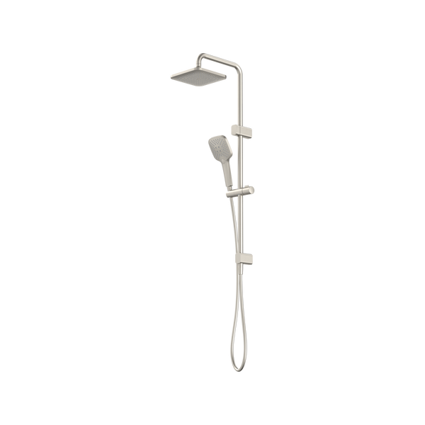 Caroma Brushed Nickel Luna Multi-Function Rail Shower With Overhead