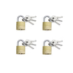 Syneco 20mm Brass Padlocks - 4 Pack - Image 1 of 2