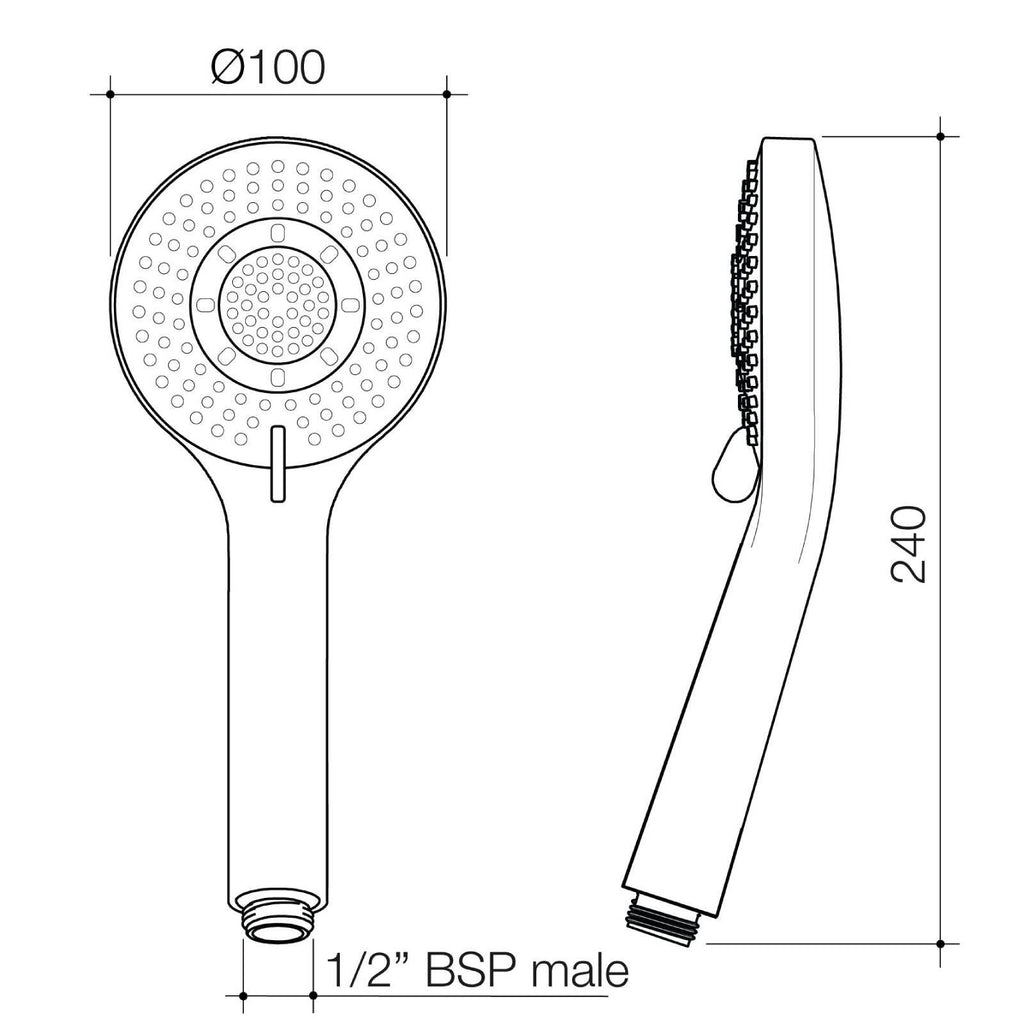 FlexisprayChrome Splash Handset 5 Function - Image 3 of 3