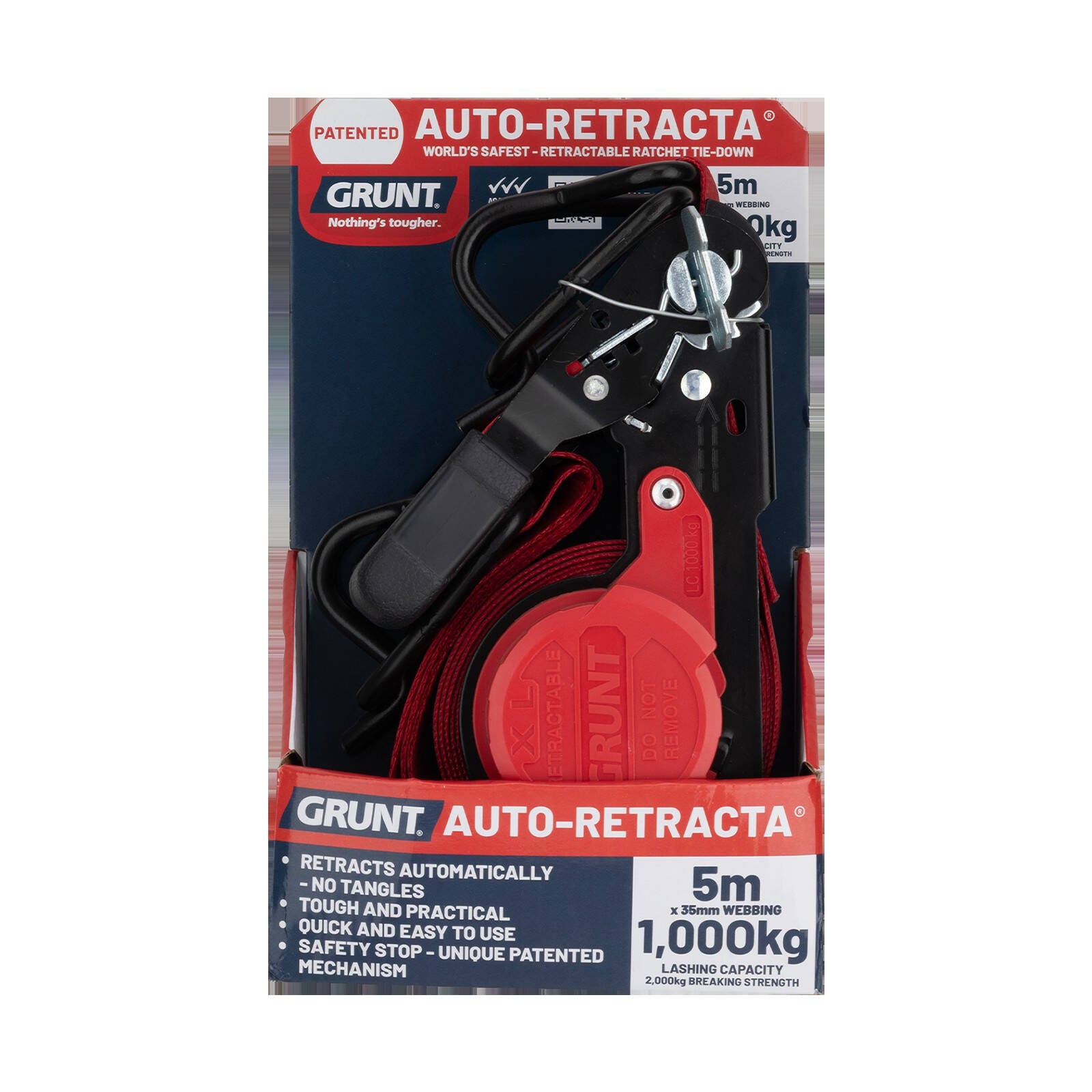 Grunt 35mm x 5m Retractable Tie Down - Image 1 of 12