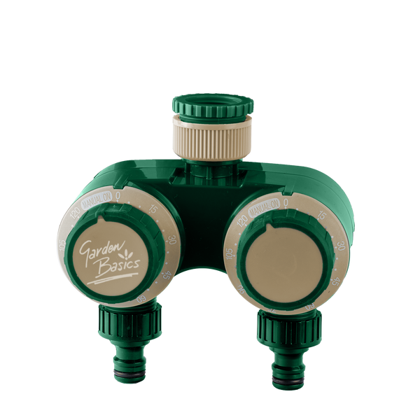 Garden Basics 2 Hour Mechanical Twin Tap Timer